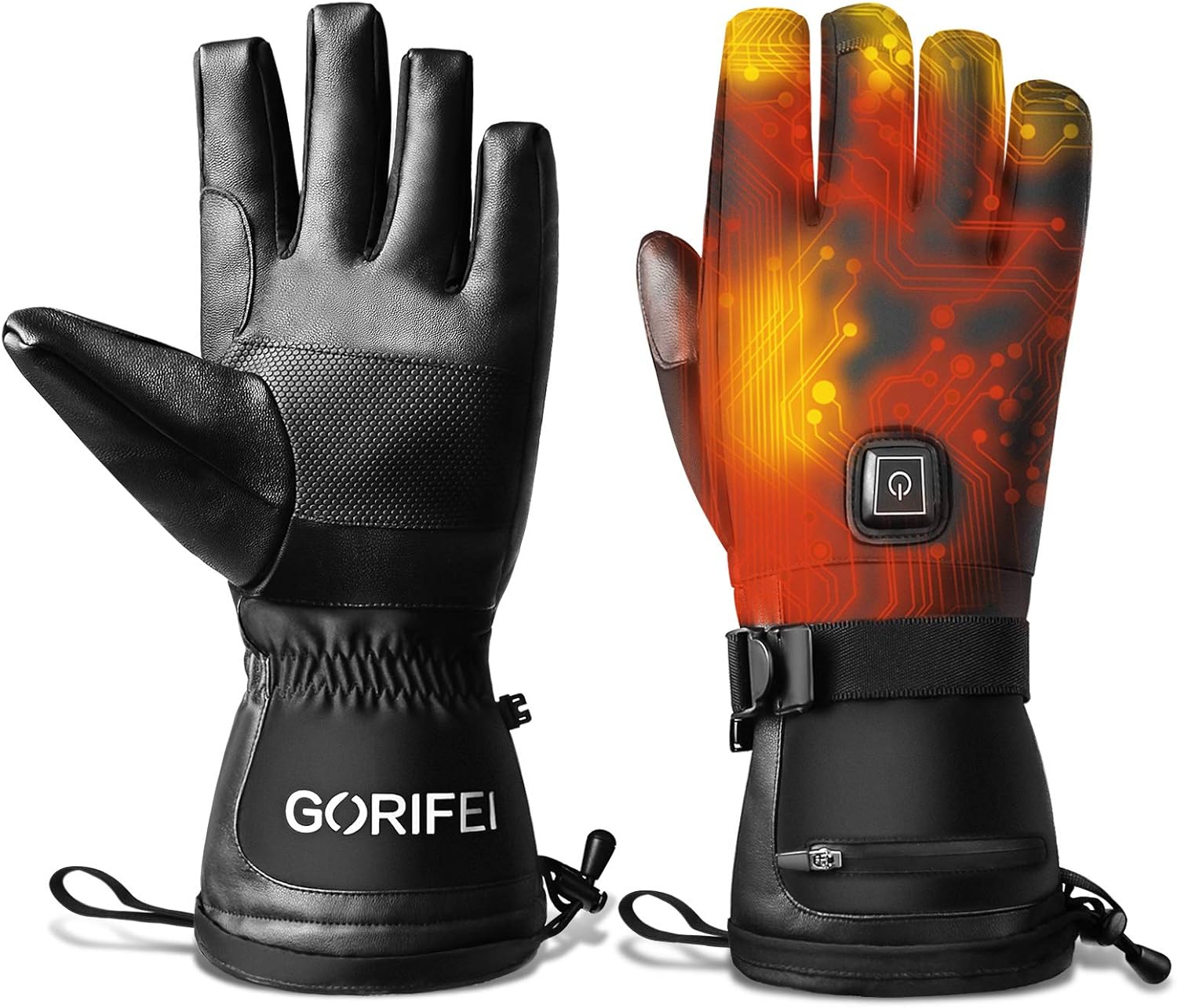 GORIFEI Heated Glove, Rechargeable Electric Battery Heated Gloves, 3