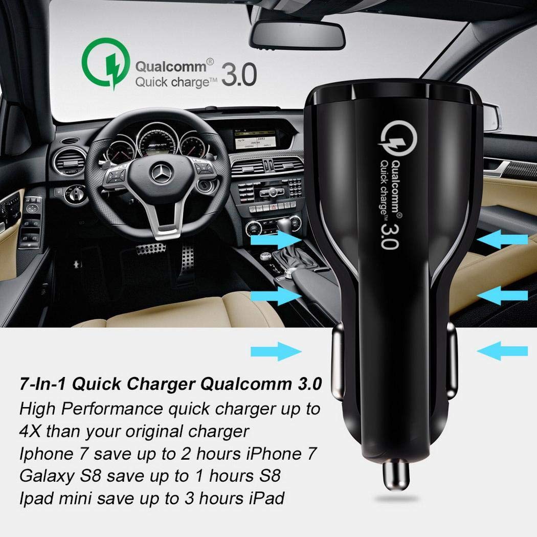 Pinsparkle Mini Practical Quick Charge Dual 2 USB Port Fast Car Charger Car Chargers