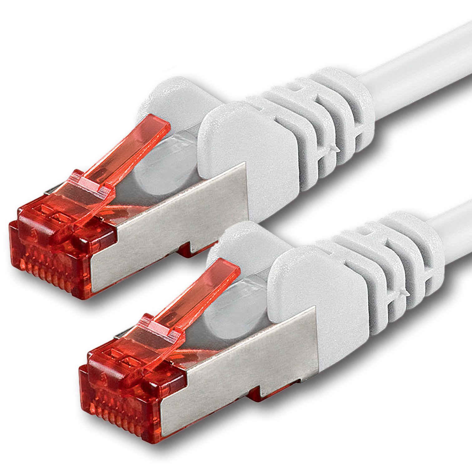 1aTTack.de 1x 5m - Cat 6 network cable patch cable Cat6 RJ45 SFTP - white