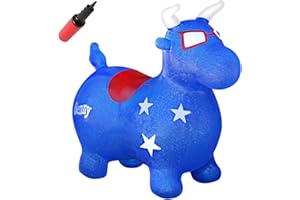 WALIKI Bouncy Horse Hopper | Benny The Jumping Bull Inflatable Hopping Pony for Toddlers