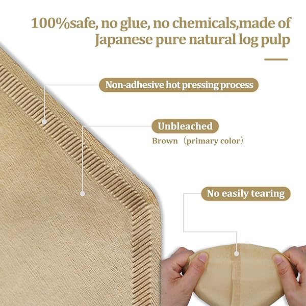 IREKAMONS #4 CONE COFFEE FILTER 8-12 CUP, UNBLEACHED NATURAL PAPER, NO BLOWOUT, DISPOSABLE FOR POUR OVER AND DRIP COFFEE MAKER, 100 COUNT