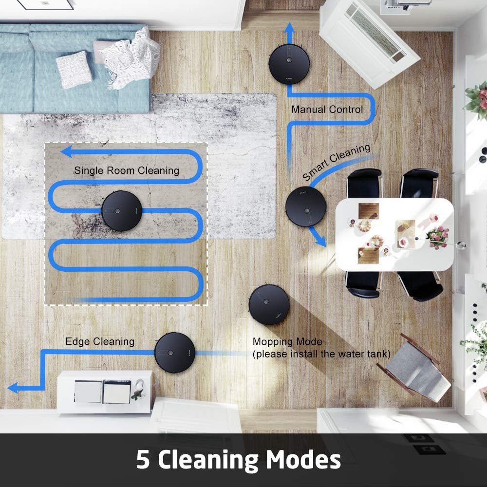 ALBOHES Robot Vacuum and Mop, 1800Pa Ultra Strong Suction Robotic