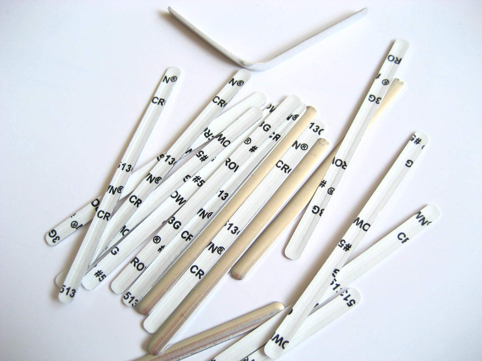 25pcs of UK Stock 85mm self Adhesive Nose Bridge Strips Aluminum Strips Straps Stick on Mask Nose Strips Mask Making Accessories for DIY Mask Making