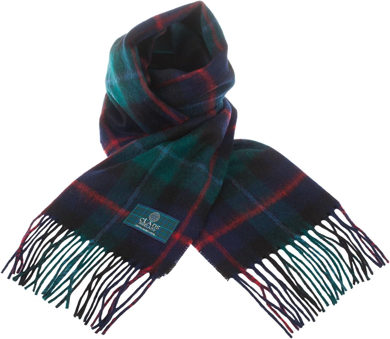 Clans Of Scotland Pure New Wool Scottish Tartan Scarf