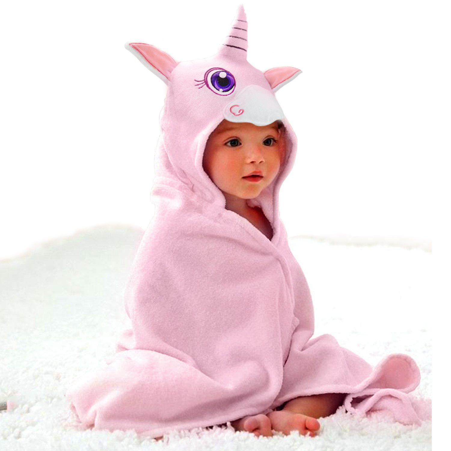 Baby Hooded Towel Upsimples Unicorn Towels for Girls 35 × 35 Inches Ultra... eBay