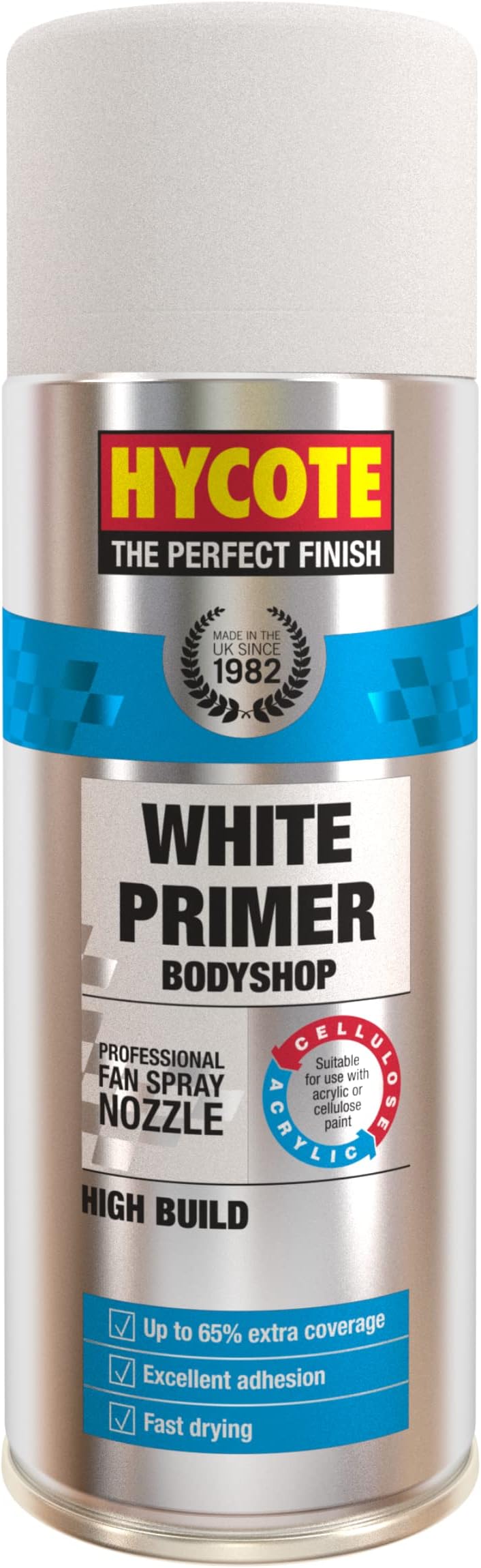 Hycote Bodyshop High Build Aerosol Car Spray Paint White 400ml Professional