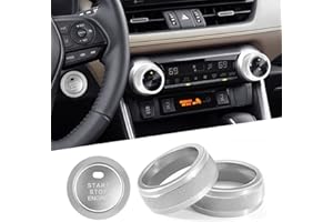 REMOCH AC Knob Cover for Toyota RAV4 Accessories 2025 2024 2023 2022 2021 2020 2019 Air Conditioning Knob Cover, Push Start B