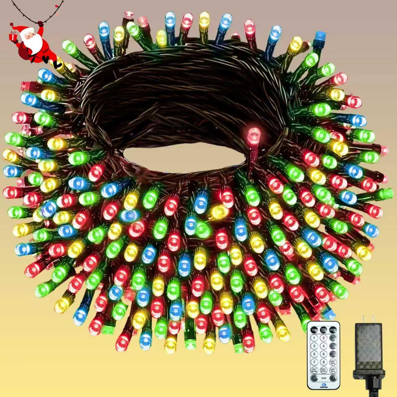 Voice Control 88ft 240LED Smart Christmas String Lights Outdoor/Indoor | String Lights Plug in with Remote, 12Modes, 7Voice Commands & Timers, Christmas Twinkle Light for Xmas Tree Decor (Multicolor) Image