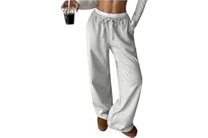 Floerns Girl's Drawstring Waist Track Pants Colorblock Straight Leg Athletic Sweatpants