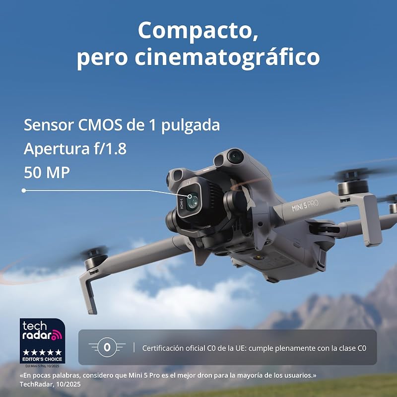 DJI Mini 5 Pro Fly More Pack com DJI RC 2 e 1 ano de DJI Care, C0