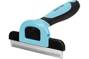 Maxpower Planet Pet Grooming Brush - Deshedding Tool for Dogs and Cats - Short and Medium Hair Deshedder Comb - Reduces Shedding up to 95% - Blue