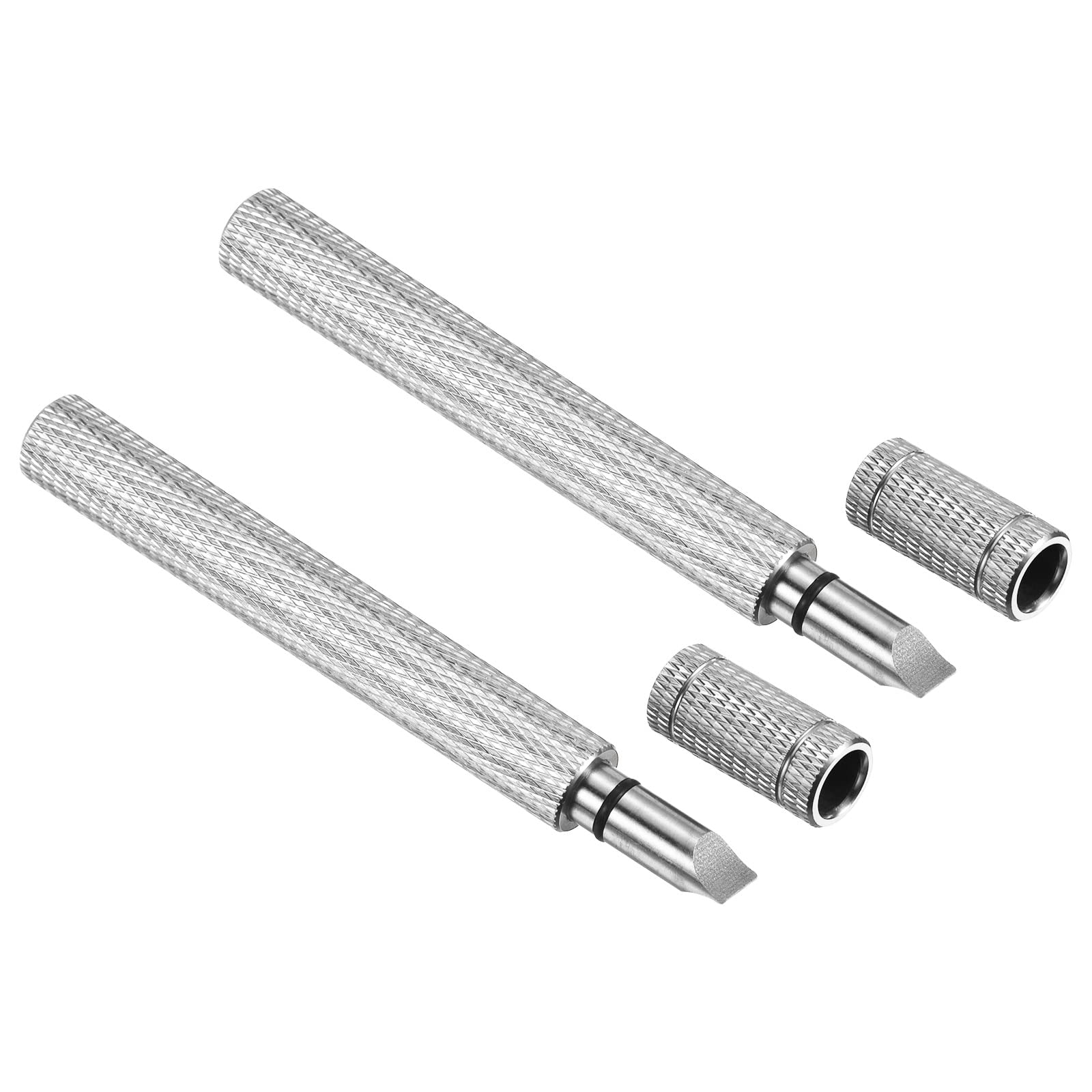 PATIKIL Golf Club Groove Sharpener, 2 Pack U V Type Square Re-Grooving Tool Golf Club Cleaning for Golf Irons Wedges Utility Clubs, Silver