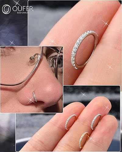 Cartilage Hoop Nose Ring Hoop Male Dropship 20G Nose Rings Hoops