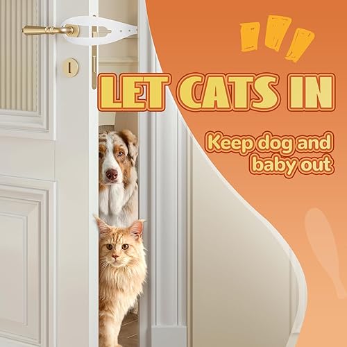 TGIOW Cat Door Latch, Pcs Cat Door Stopper Pet Door Latch to Keep Dog Out  of Litter Box and Food, Door Prop