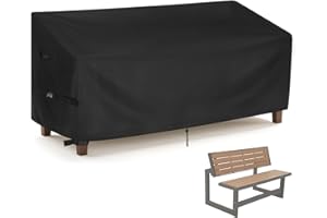 Iptienda Outdoor Bench Cover for Lifetime 60054 60253 Convertible Bench,56inch Outdoor Table Cover Waterproof for Half Picnic Table Bench Foldable-56"L x 31"W x 34"H