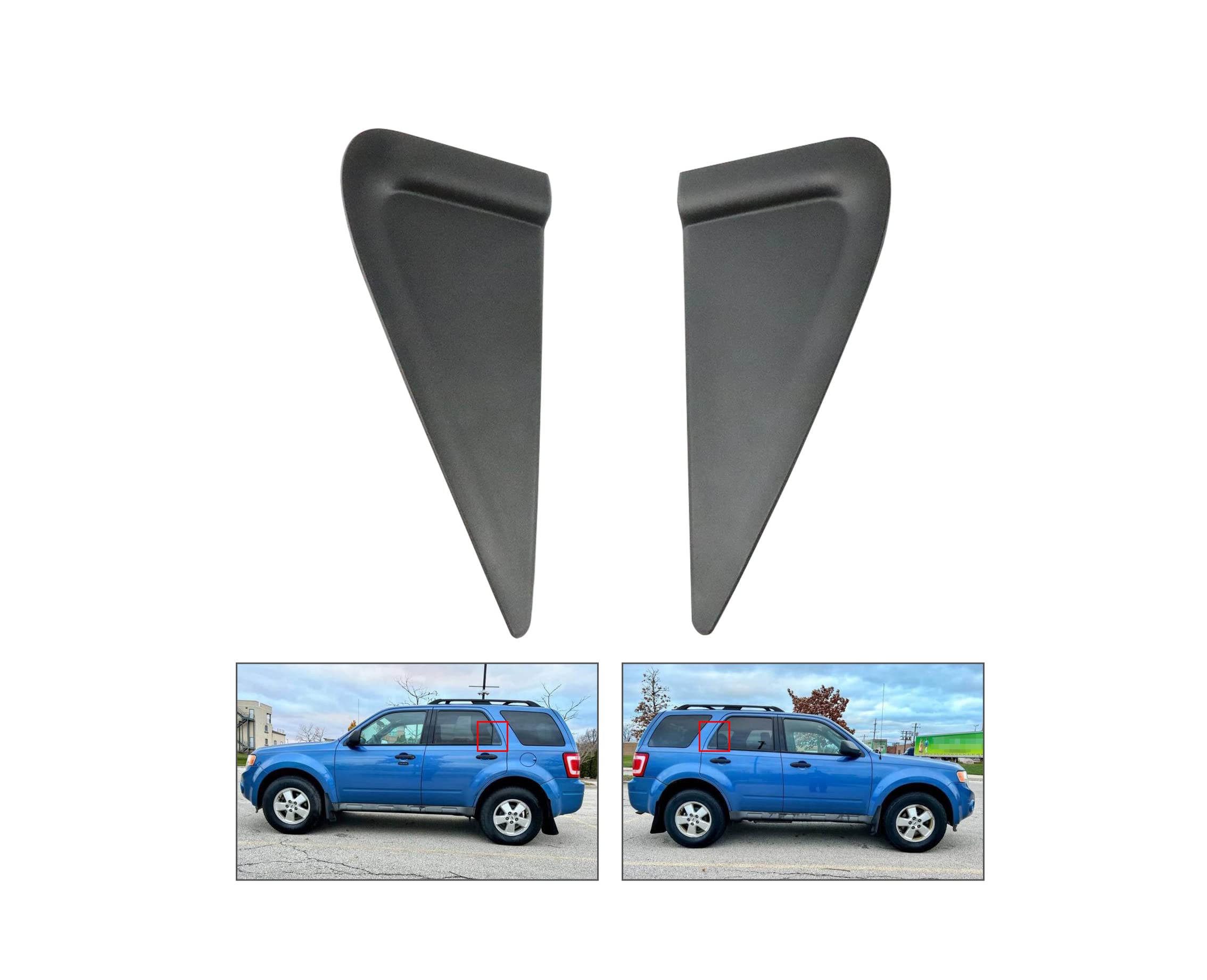 Photo 1 of Rear Left and Right Side Applique Window Trim Panel Compatible with 2008 2009 2010 2011 2012 F-ord Escape Mariner,2008 2009 2010 2011 Mercury Mariner, #8L8Z7825533AA Rear Driver and Passenger Side
