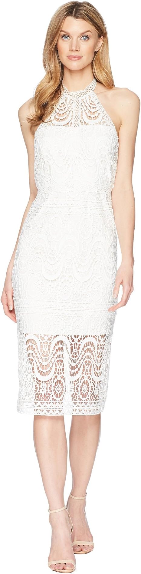 Amazon Co Jp ランドリーバイシェリーシーガル レディース ワンピース Mock Neck Venise Dress With Open Back 並行輸入品 服 ファッション小物