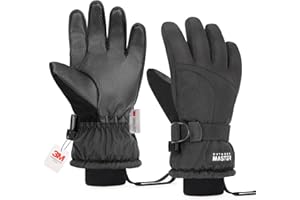 OutdoorMaster Kids Ski & Snow Gloves, Winter Windproof Waterproof Thermal Gloves for Boys & Girls, Skiing, Snowboard