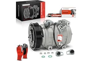 A-Premium Air Conditioner AC Compressor with Clutch Compatible with Toyota Camry 2002-2006, Solara 2004-2008, Highlander, Ava