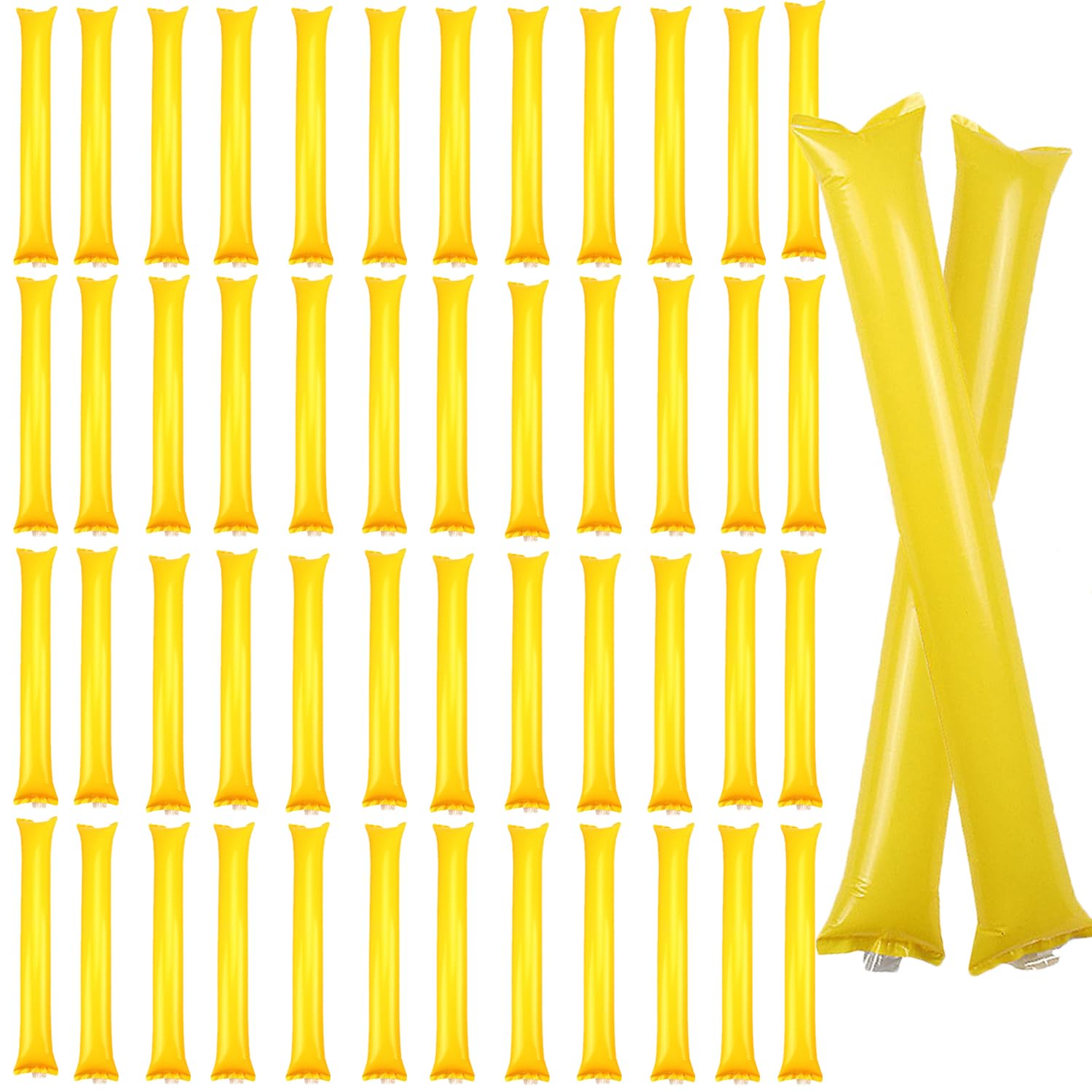 50Pcs Cheering Sticks Bang Bang Noise Makers Cheersticks Inflatable Noise Sticks Boom Sticks Thunder Sticks for Stadium Football Sports Events Parties Concert Bar