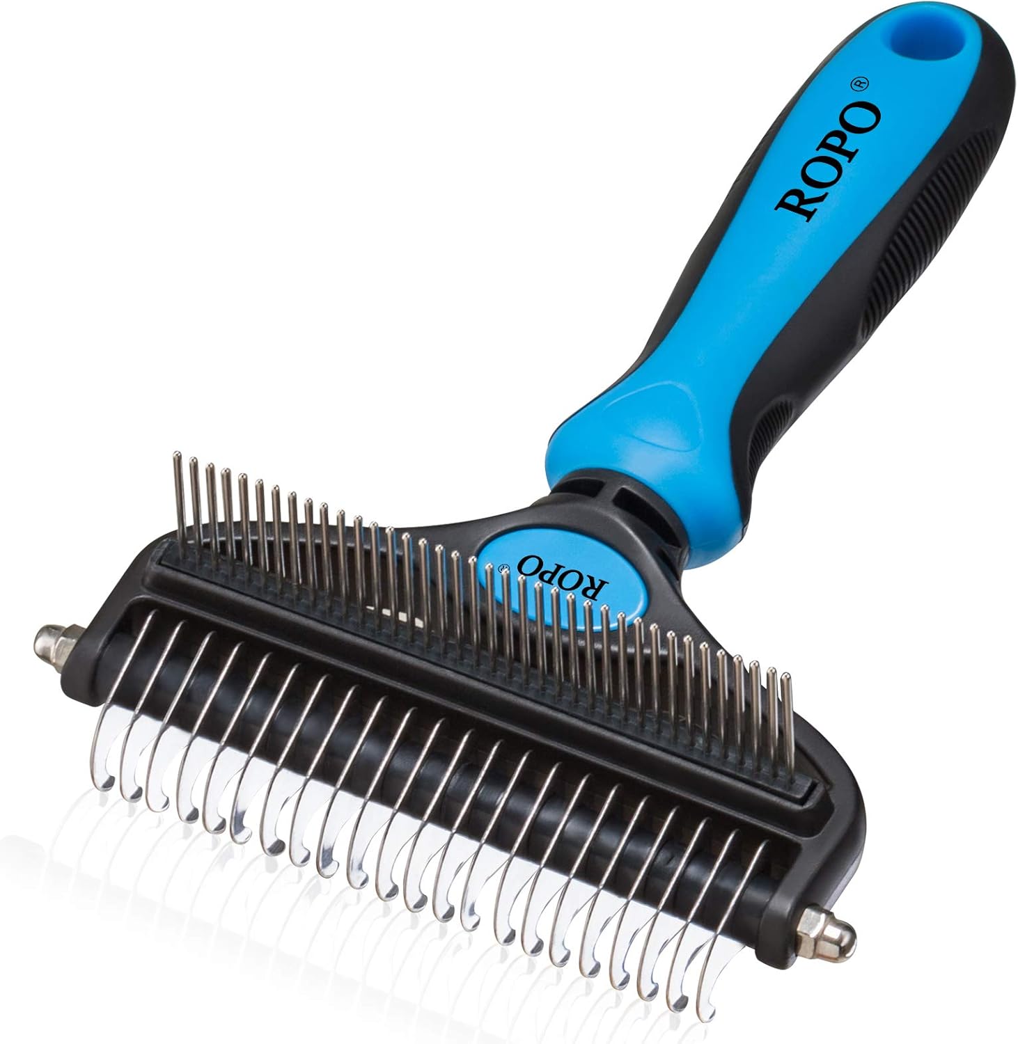 ROPO Pet Grooming Comb rake, DoubleSided pet Grooming Comb