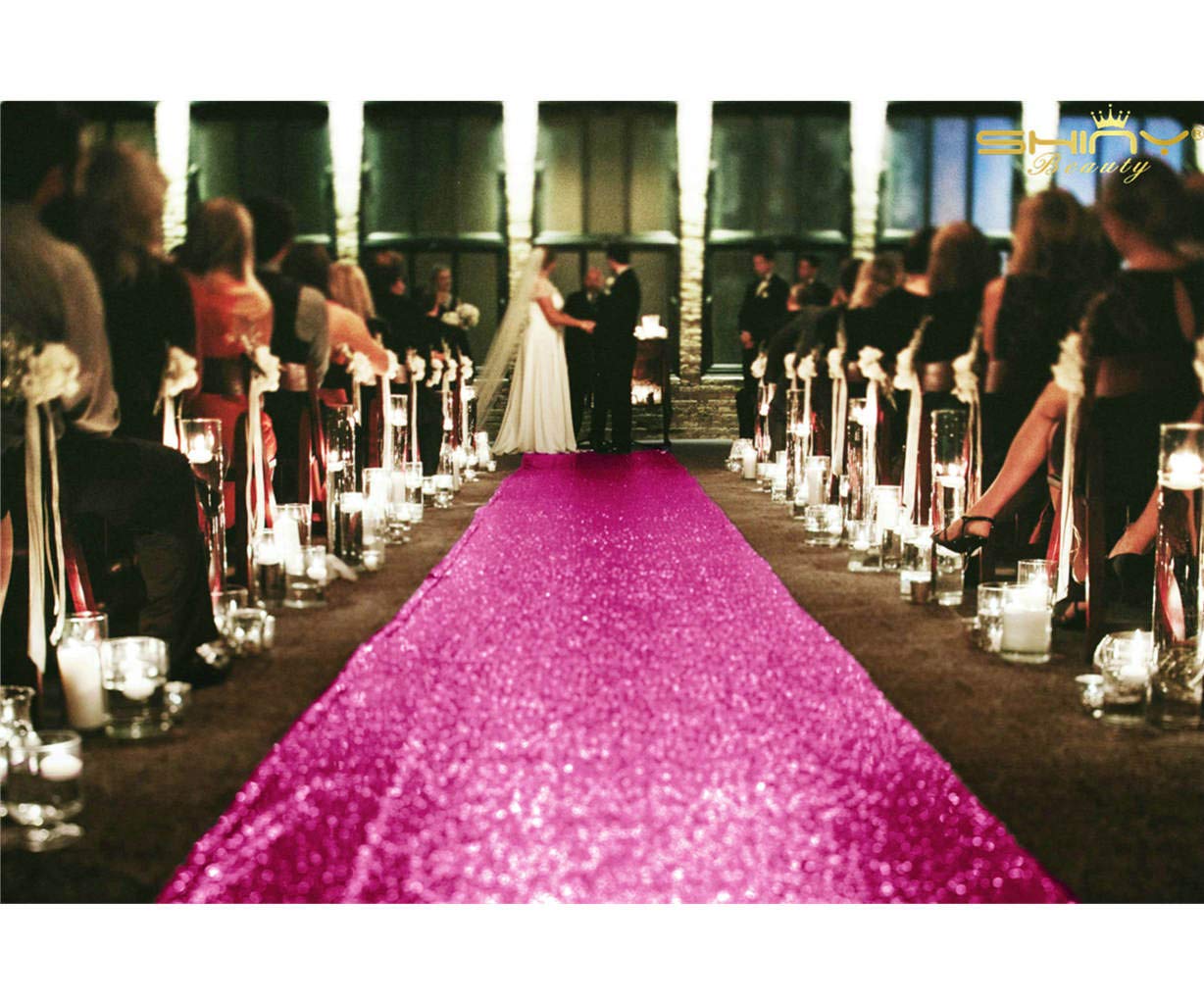 Amazoncom ShinyBeauty Aisle Runner 25FTX4FT FuchsiaAisle Runner