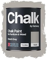 Hemway French Grey Chalk Paint 1L Matt Finish Furniture & Walls