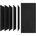 UMIACOUSTICS 6 PCS Sound Proof Panels,47.2 x 23.6 Inches Sound Absorbing Panels,Decorative Acoustic Panels in Art Curve Shaped Black Color