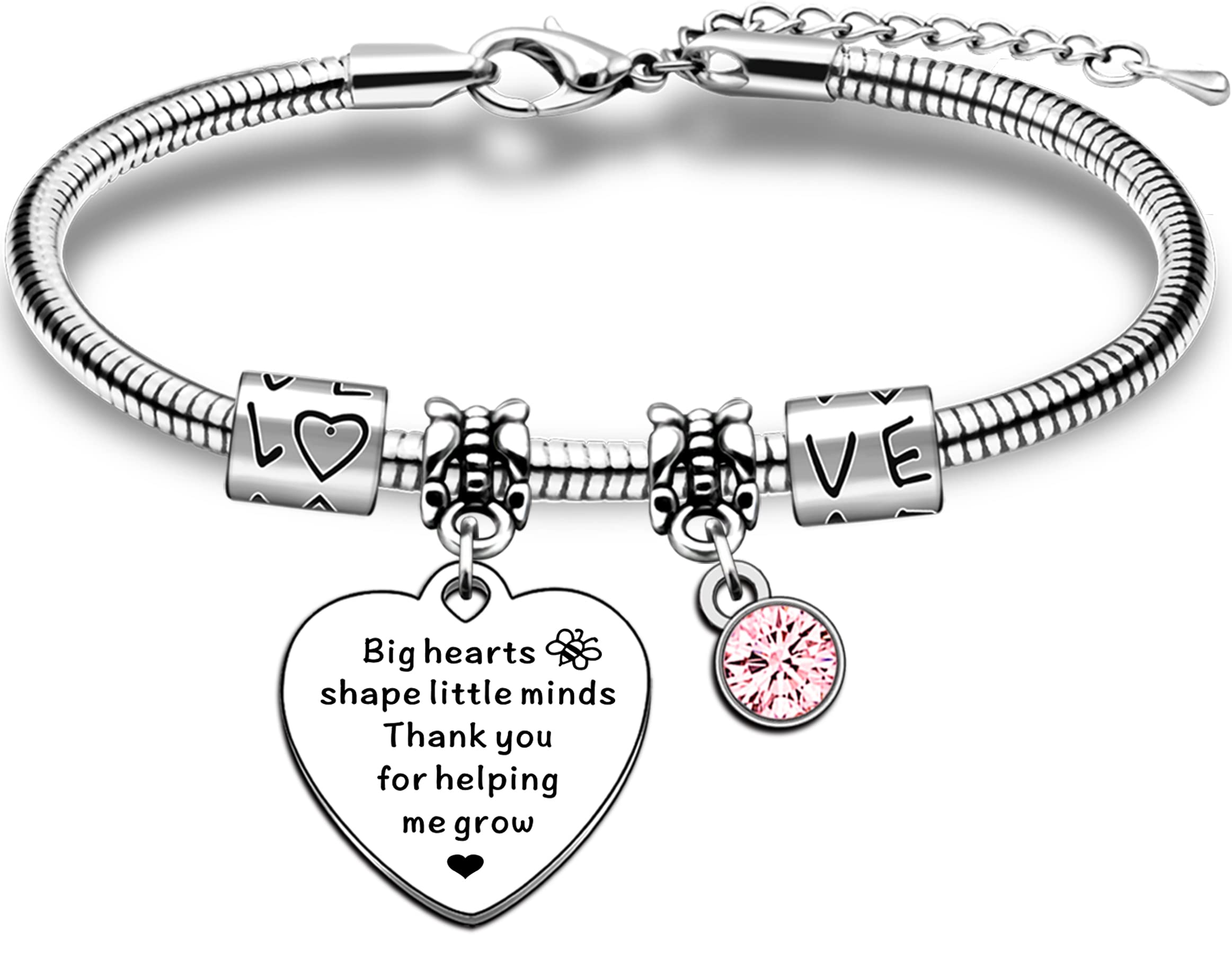 JMIMO Teacher Gifts For Women Bracelets For Teacher Appreciation Gifts-It Takes A Gig Heart To Teach little minds