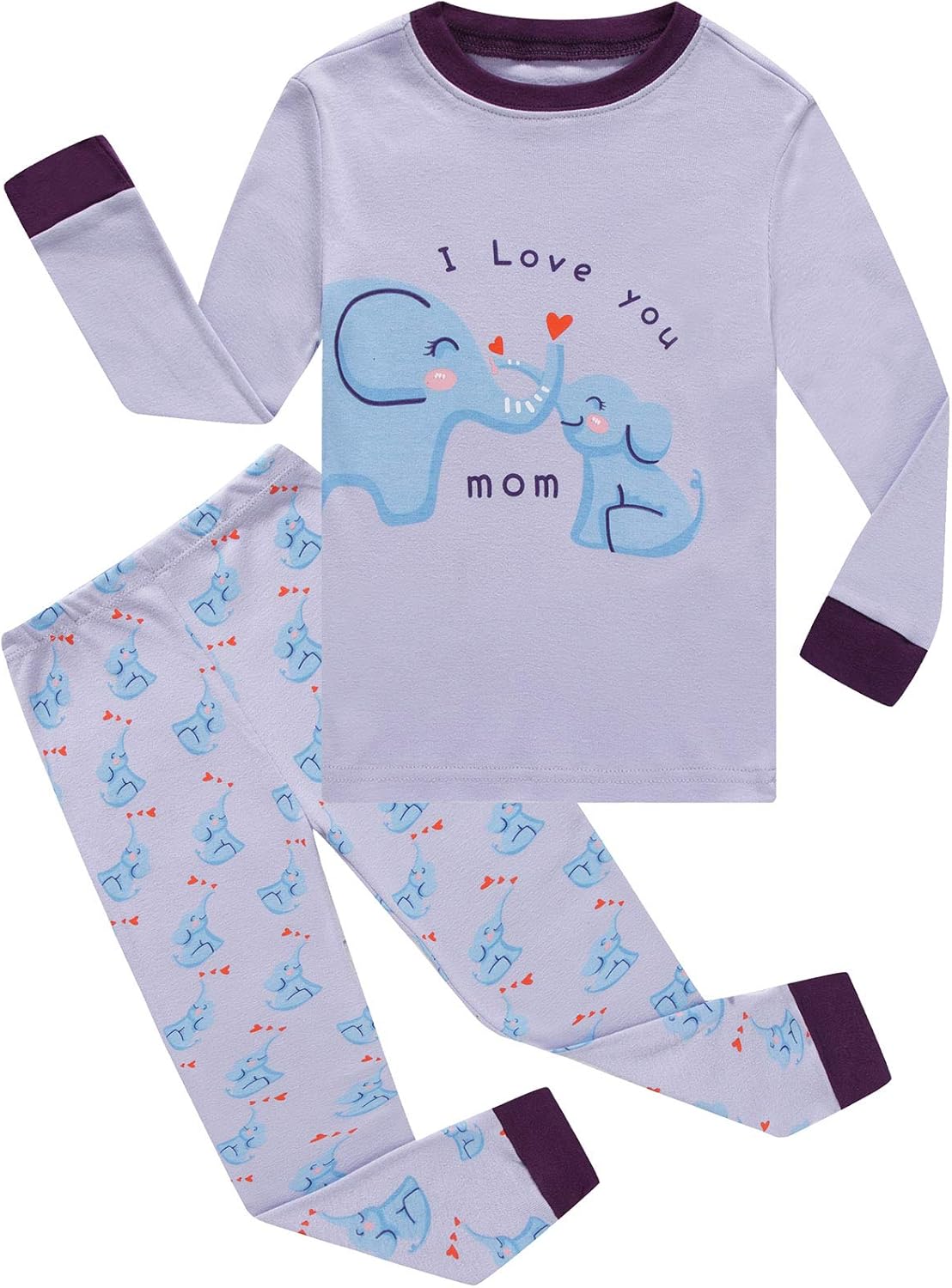 Little Pajamas Girls Elephant Pjs 100 Cotton Toddler
