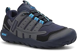 EQW Boys & Girls Hiking Shoes for Kids Waterproof Wide Toe-Box Hike Trekking Trails Shoe