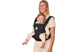 Ergobaby Omni Classic Baby Carrier Newborn to Toddler - Breathable Baby Carriers for Summer - All-Position Carrier with Lumbar Support (7-45 Pounds), Mesh, Onyx Black