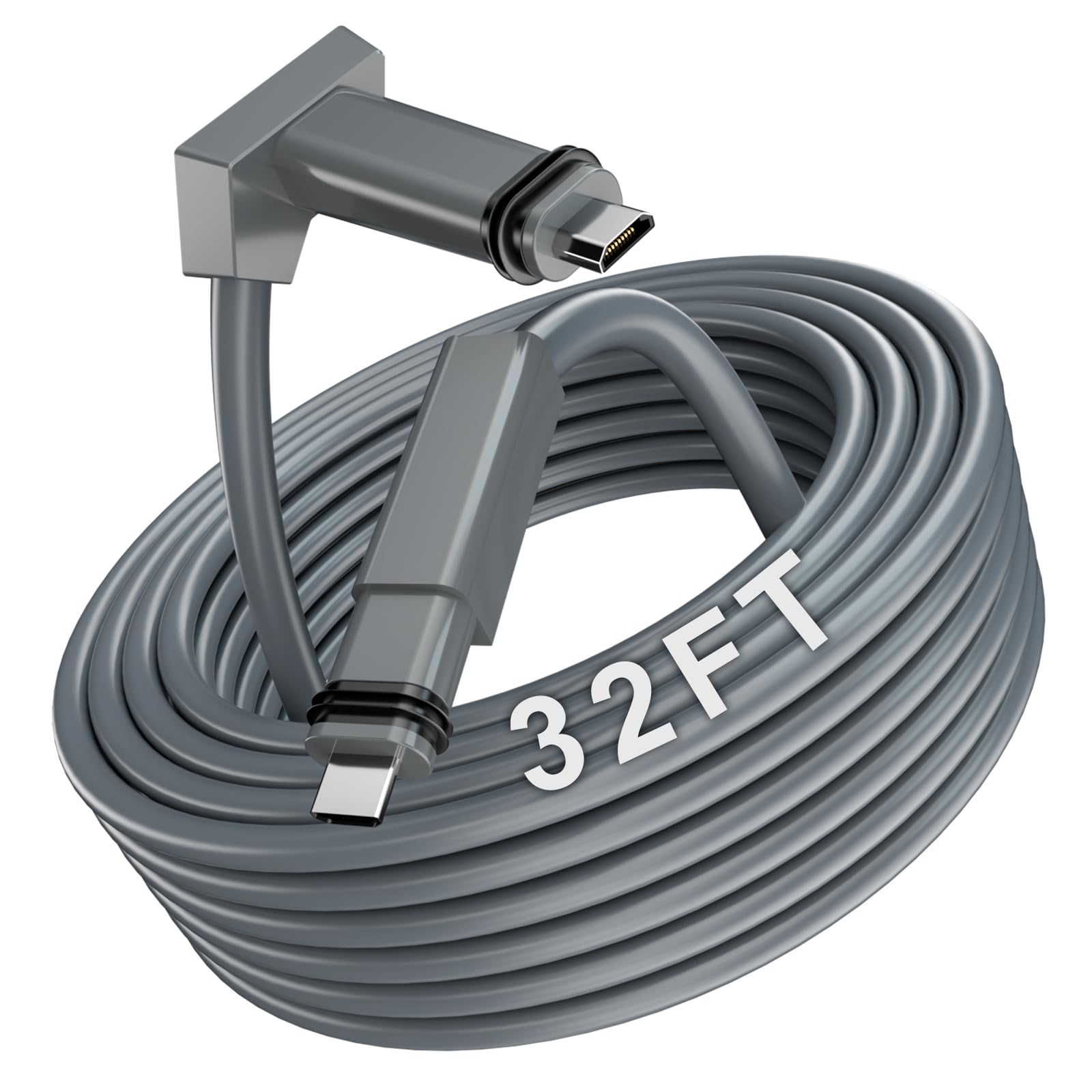 HanCenDa Starlink Cable 32FT/10M for Starlink Rectangular Satellite V2, Waterproof Replacement Extension Cable with Stable and Fast Connection - Grey