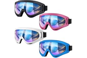 Vatefery 4-Pack Ski Goggles Snow Goggles for Men Women Kids Youth Adults Boys Girls,Snowboard Motorcycle goggles ATV Glasses