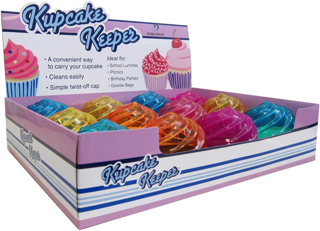 Global Decor Kupcake Keeper Individual Cupcake Holder, 12 Pack