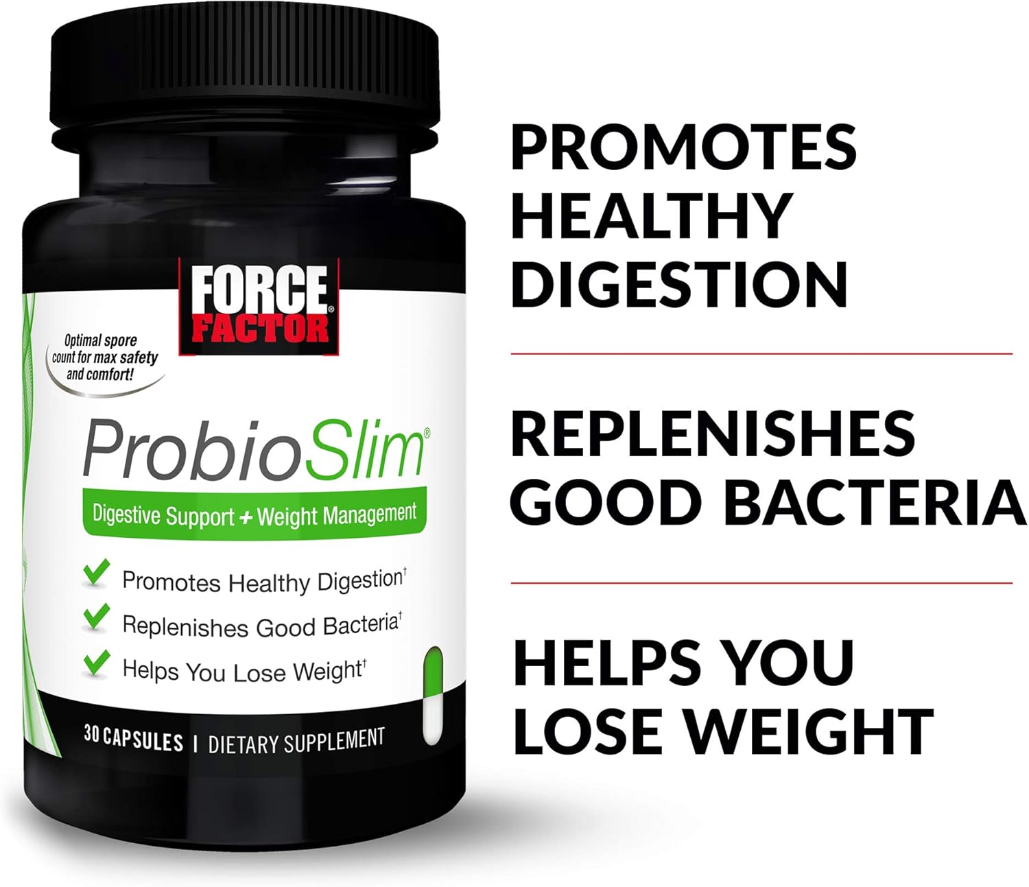 Force Factor Probioslim Probiotics + Weight Loss Supplement, Burn Fat
