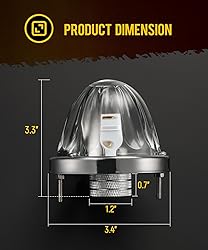 Partsam 2Pcs Glass Watermelon Lights [Patent