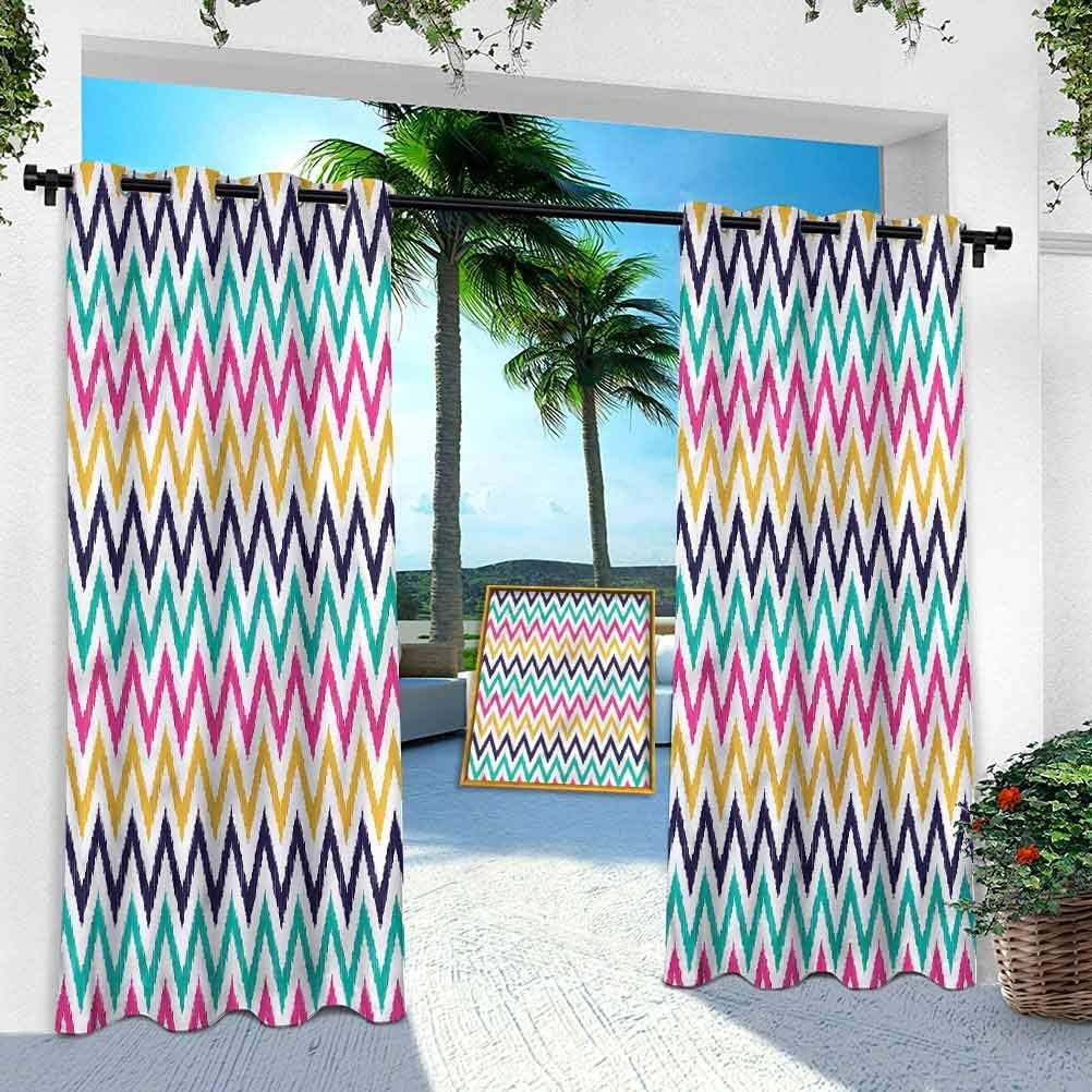 Aishare Store - Cortina para patio al aire libre, diseño de rayas