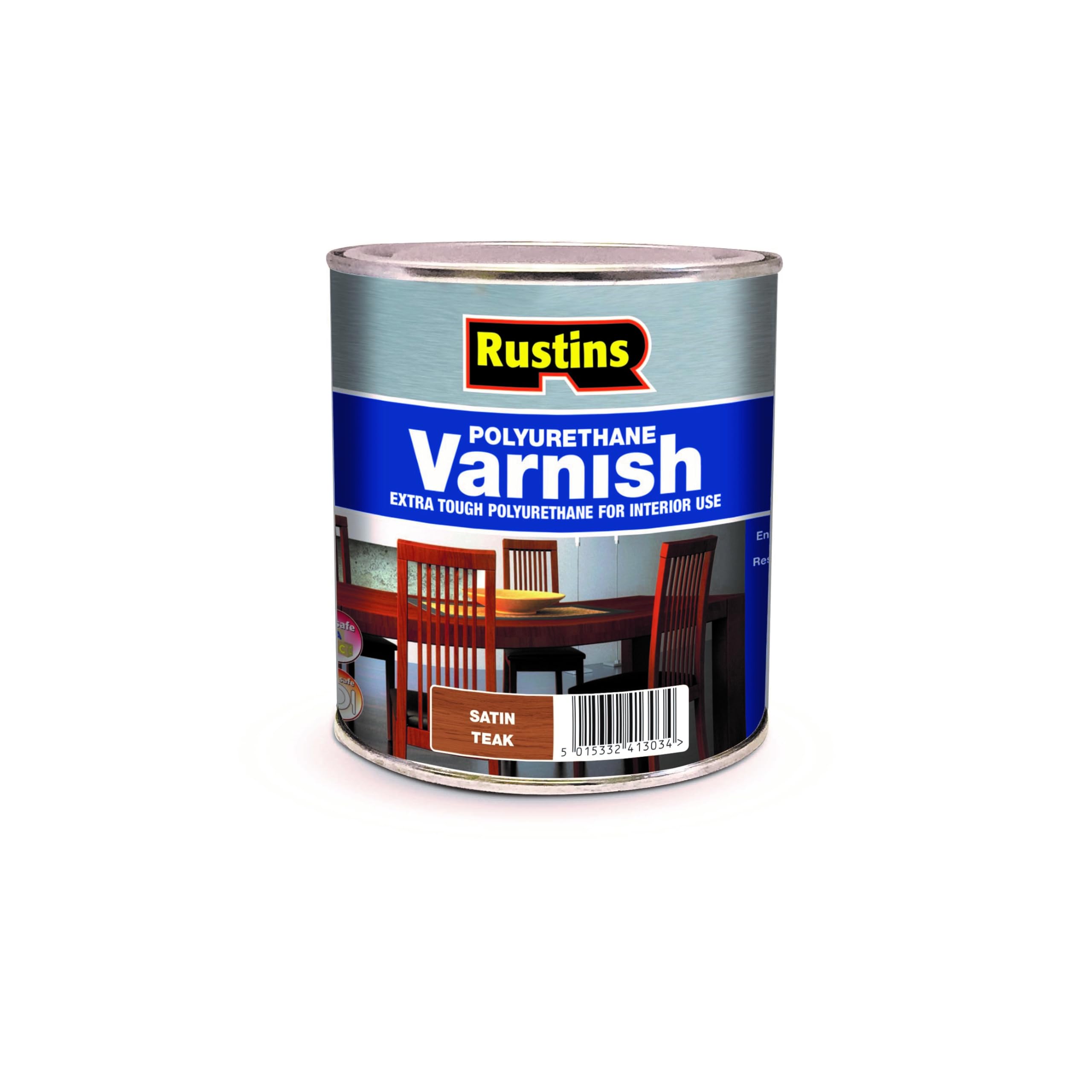 Rustins Polyurethane Varnish Teak Satin 500 ml