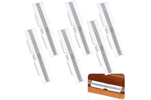6 Pcs Bi-Fold Door Slide Guide, 1107 Plastic Top Slider/Glide for Bi-Fold Closet Door, White Top Bifold Door Spring Slide Rai