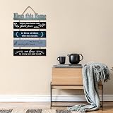 HPNIUB Bible Verse Wood Sign Bless This House 28x6CM Sunflower Wall Plaque view 7