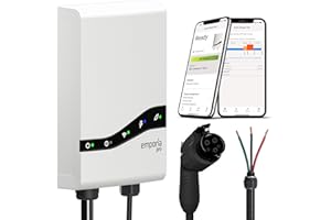 EMPORIA Pro Level 2 EV Charger with PowerSmart - 48 amp Fast EV Charger for Home with Hardwire and J1772 Connector - 240v Electric Vehicle Charging Station and 25' EV Charging Cable