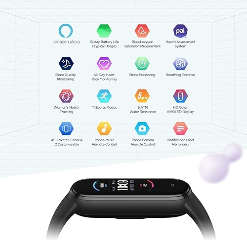 Amazfit Band Activity Fitness Tracker with Alexa Built-in, 15