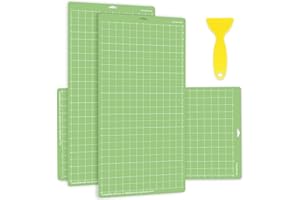IModeur 3 Pack Cutting Mats for Cricut - 12x24 Inches Green Standard Grip Cutting Mats for Cricut Accessories - Mats for Cricut Explore Air 2/ Maker 2/3