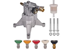 Mikatesi Vertical 7/8" Shaft Pressure Washer Pump 2800-3000 PSI @ 2.5 GPM OEM & Replacement Pump for Power Washer Compatible with 308653045 308653093 308653052 308653078 GCV190 Rear Inlet/Outlet