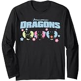 DreamWorks Dragons Toothless Cute Trio Long Sleeve T-Shirt