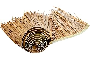 NAHARO 16.5ft Tiki Straw Roof Thatch-Mexican Style Artificial Palm Thatch Rolls Tiki Bar Hut Grass Duck Boat Blinds Grass Palapa Thatch Roofing for Garden Patio Umbrella Fence Party Decoration (198'' x 16")
