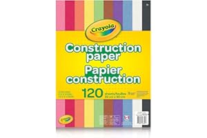 Crayola 120 Pages Construction Paper Pad, School and Craft Supplies, Teacher and Classroom Supplies, Gift for Boys and Girls,