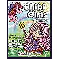 Chibi Girls Color By Number For Adults - Volume 2 - BLACK BACKGROUND: Kawaii Coloring Book For Relaxation and Joy
