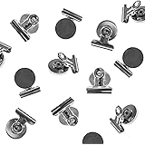 Heavy Duty Mini Silver Refrigerator Magnet Hook Clips for Photo Displays, Hanging Home Decoration, Arts & Crafts, Office Organizing (8 Pack)